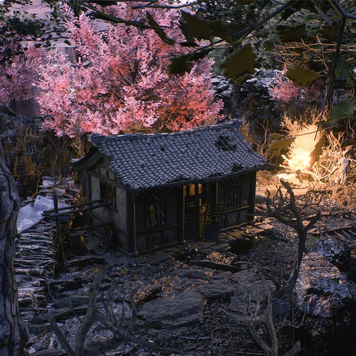 Asian Pond Forest Environment - Thumbnail